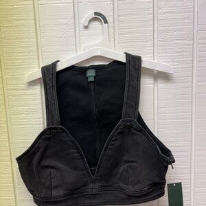 Wild Fable Women’s Medium Denim Halter Top Black NWT NEW With Tags Sleeveless